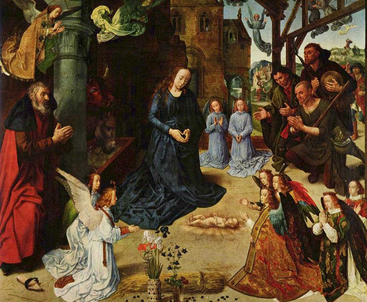 Hugo van der Goes Adoration of the Shepherds (mk08) Spain oil painting art